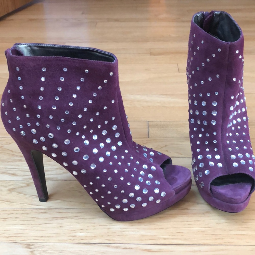 Pelle Purple Studded Booties